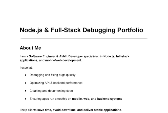 fix bugs in your code, react native, react and any node js